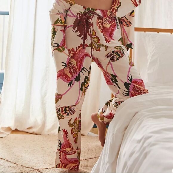 Anthropologie Other - Anthropologie XXS Raphael Balme Flannel Sleep Pants Pink Combo Floral